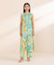 2 Piece - Embroidered Linen Suit